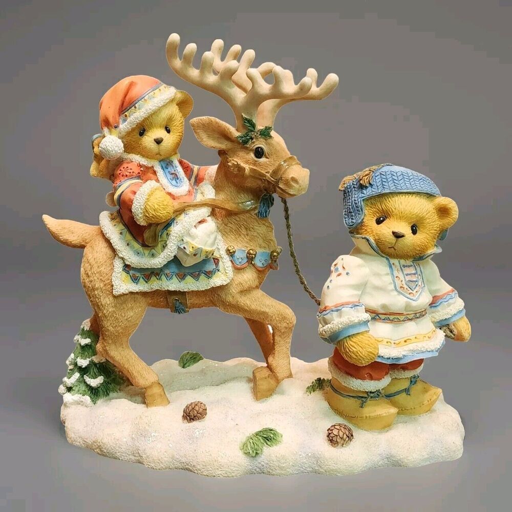 Vintage 1997 Enesco Cherished Teddies Sven & Liv Kindness & Friendship #272159